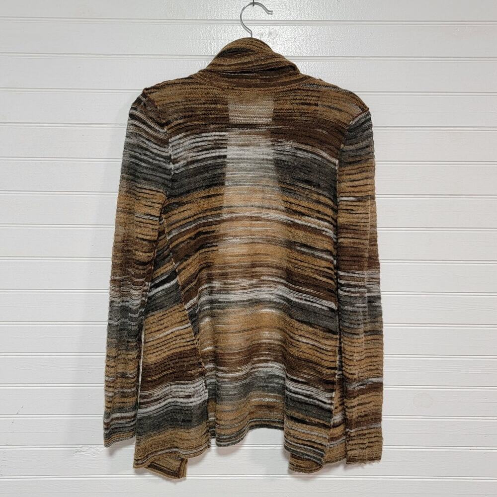 Magaschoni Wool Blend Cardigan Sweater Striped Southwestern Boho Open Front - Picture 3 of 8